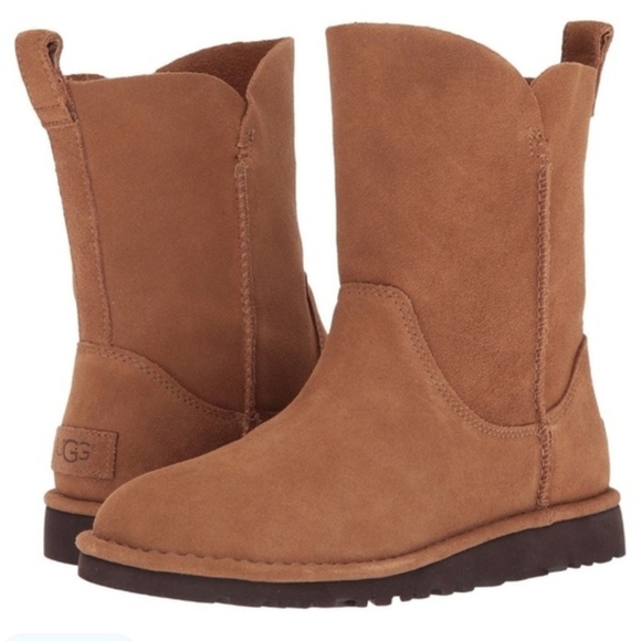 UGG Tan Suede Ankle Boots - Picture 3 of 5